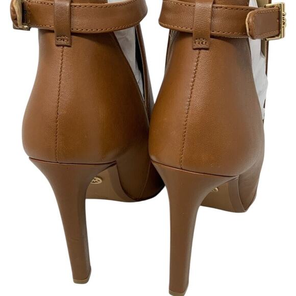 Michael Kors Lawson Open Toe Leather Bootie Tan Size 9 NWT $175 MSRP - Picture 8 of 10